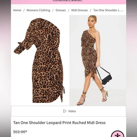 Super sexy chic leopard print asymmetrical dress 🐆 - Picture 2 of 12
